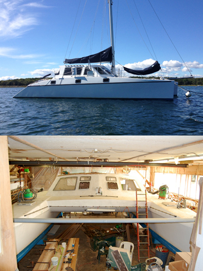 repair Crowther catamaran