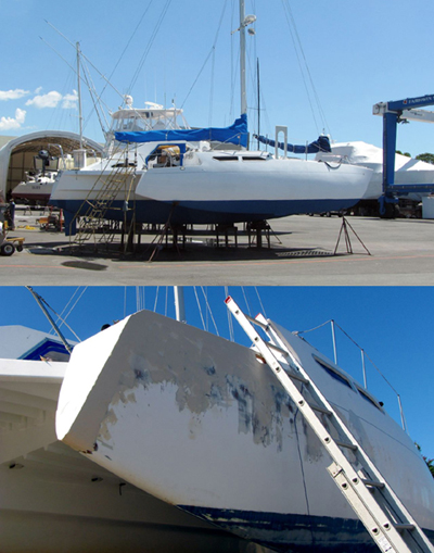 repair damaged Horstman trimaran