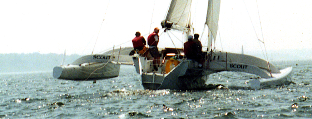 Greene racing catamaran sailboat